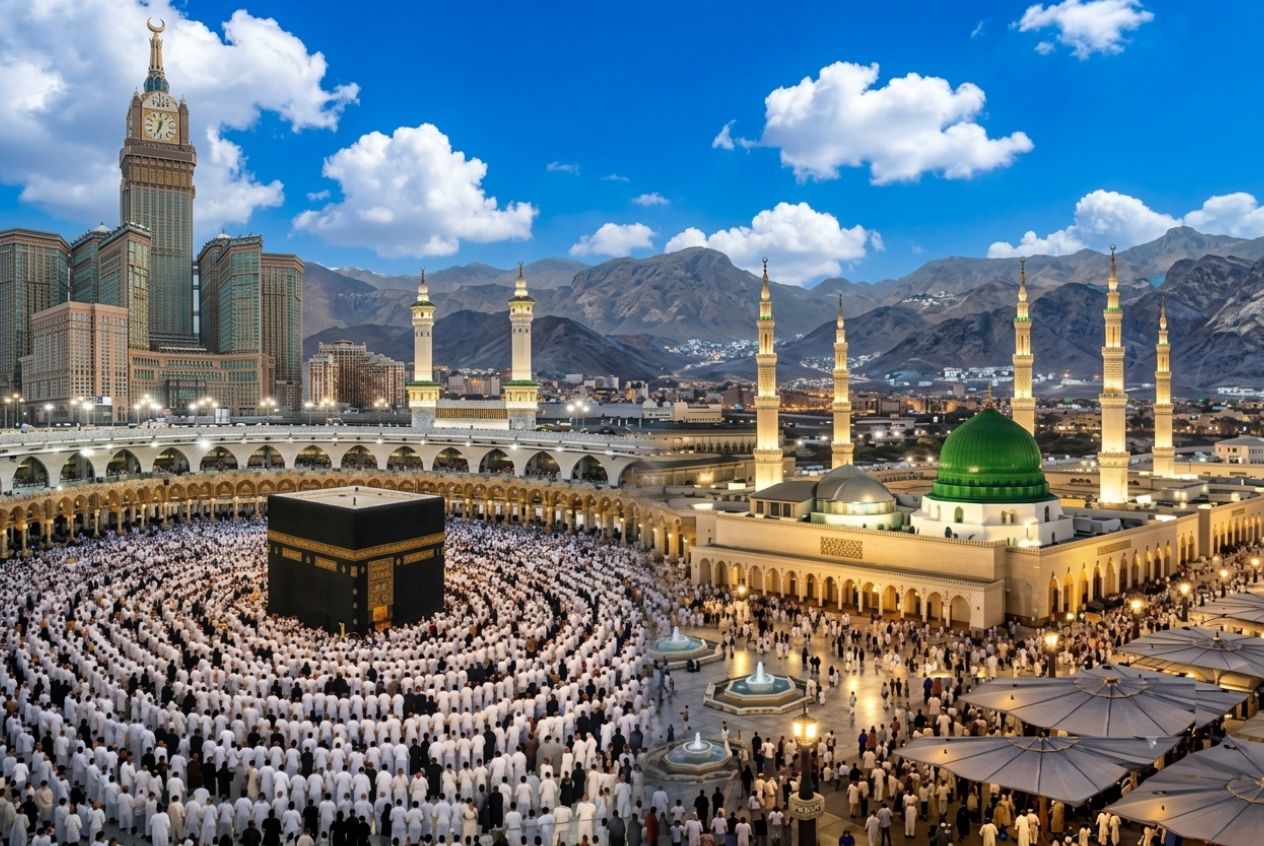 Islamic mosque dome architecture - Huute Travel all-inclusive Hajj and Umrah packages with Saudi visa processing in Eastleigh, Nairobi